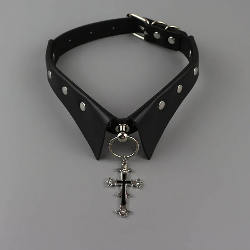 Darkness Collar Cross Choker