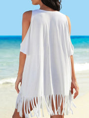 Letter Tassels Batwing Sleeves Tops