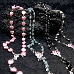 Gothic Cross Heart Necklace