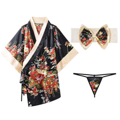 Floral Japanese Kimono Bathrobe In 3 Variations