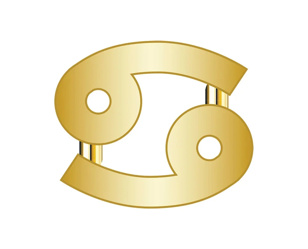 Cancer Zodiac Icon - Gold