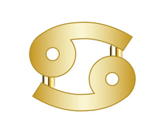 Cancer Zodiac Icon - Gold