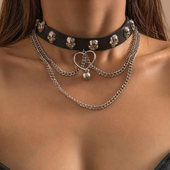 Skull Grunge Punk Chains Choker
