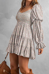Sexy Floral Patchwork Off The Shoulder Printed Dress Dresses