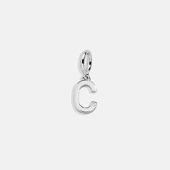Classic Silver Initial Cluster Charm - C