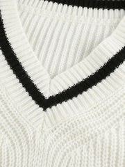 Contrasting Trim Vintage Sweater