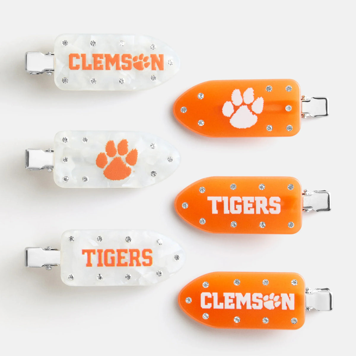 Clemson University Creaseless Hair Clip Set - Clemson University