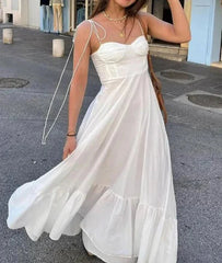 Tiered High-Waist A-Line Dress