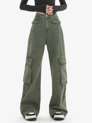 Vintage 90S Green Cargo Jeans