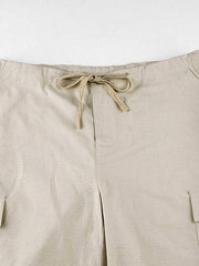 Ruched Y2K Baggy Parachute Pants