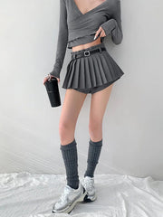 Heartbeat Belt Mini Skirt