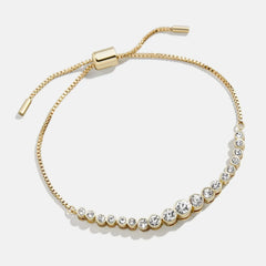 Daphne Pull Tie Bracelet - Gold/Pavé