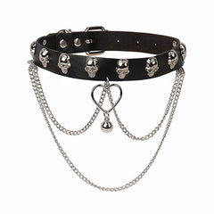 Skull Grunge Punk Chains Choker