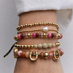 Chelsea Pisa Bracelet - 3MM/4MM Alternating Gold Pisa