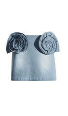 Flower Denim Skirt