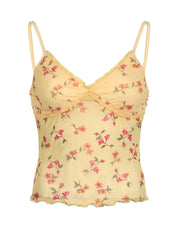 Pydshop Cara Floral Print Mesh Tank Top