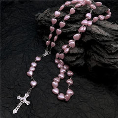 Gothic Cross Heart Necklace