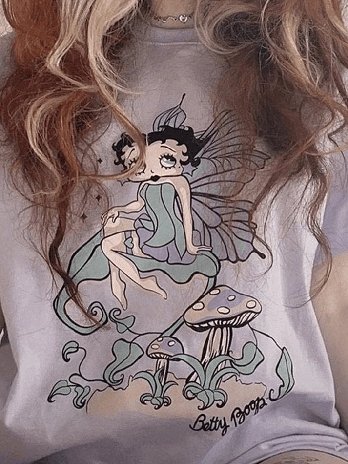 Fairy Cartoon Print Tee