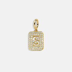 Block Pavé Initial Cluster Charm - S