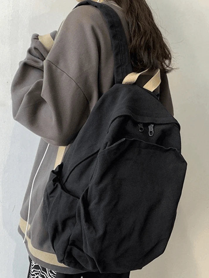 Vintage Wash College School Backpack