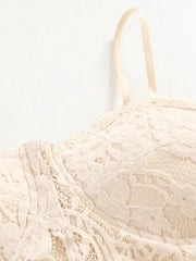 Tie Back Lace Bustier