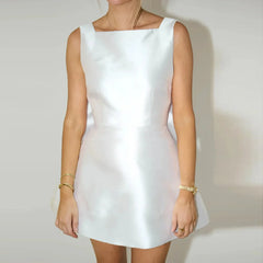 Backless Bow Mini Dress