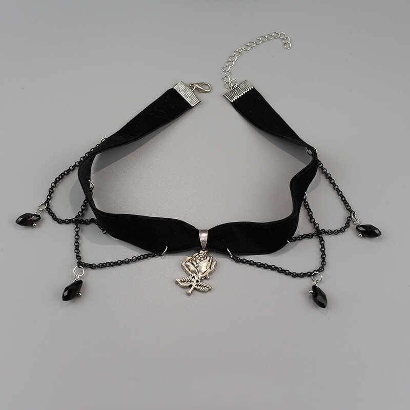 Goth Rose Lolita Choker