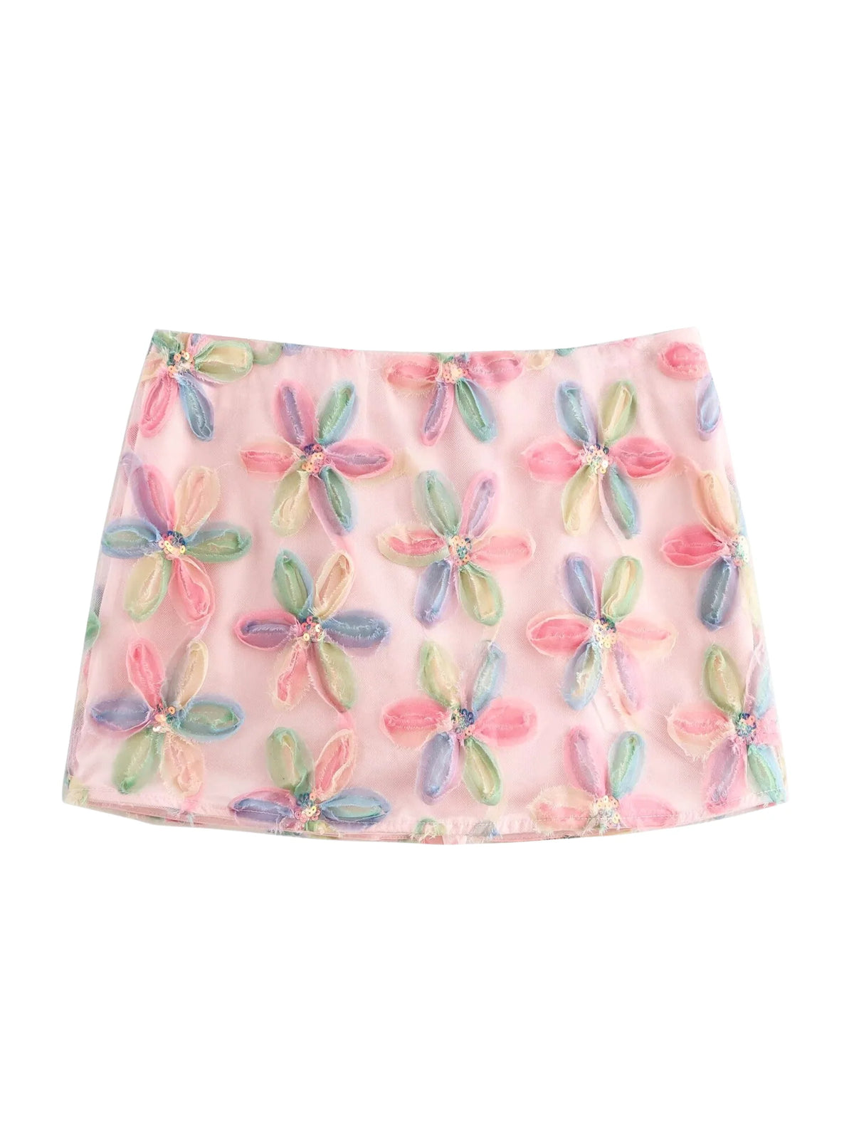 Drea Floral Embroidered Mini Skirt