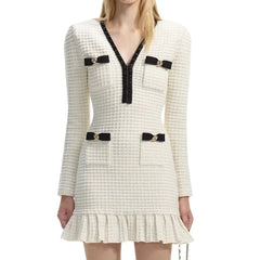 Colorblock Sequins Slim Knitted Bodycon Dresses