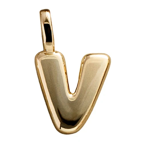 Bubble Letter Cluster Charm - V