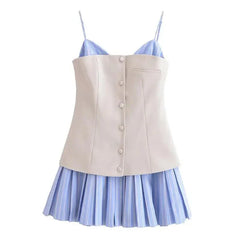 Strapless Patchwork Mini Dress
