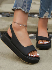 Pu Open-Toe Sandals