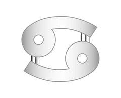 Cancer Mini Zodiac Icon - Silver