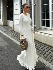 Chic O-Neck Slim Fit Knitted Dress