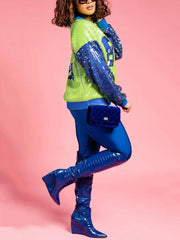 Sequin Casual Zipper Jacket