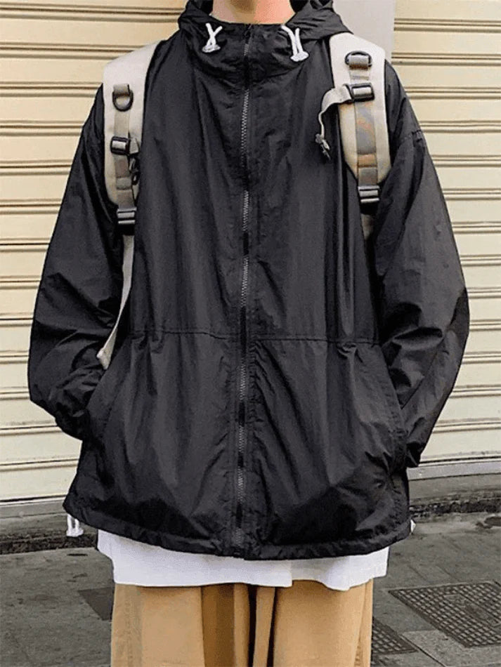 Men'S Lightweight Zipper Hooded Jacket