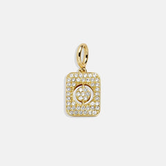 Block Pavé Initial Cluster Charm - O
