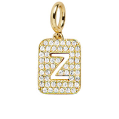Block Pavé Initial Cluster Charm - Z