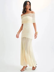 Off-Shoulder Backless Sexy Maxi Dress