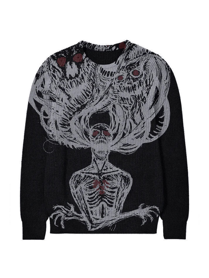Men'S Evil Force Jacquard Pullover Sweater
