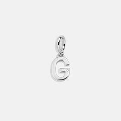 Classic Silver Initial Cluster Charm - G