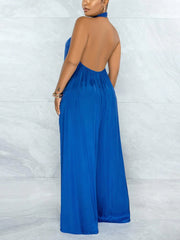 Satin Halter Jumpsuit