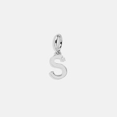 Classic Silver Initial Cluster Charm - S