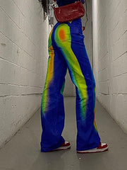 Cyberprinted Straight Leg Pants