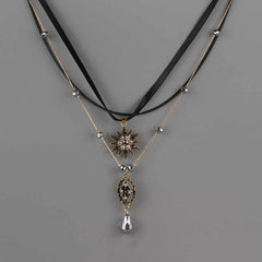 Baroque Stars Drops Multilayer Necklace