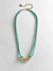 Bubble Letter Custom Paracord Necklace - Turquoise