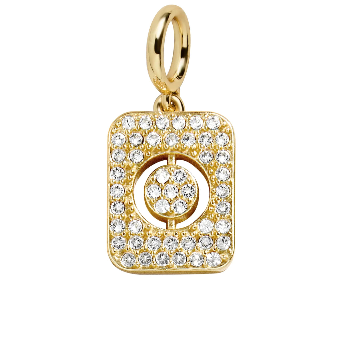 Block Pavé Initial Cluster Charm - O