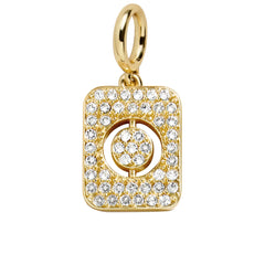 Block Pavé Initial Cluster Charm - O