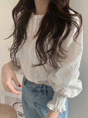 Crochet Lace Long Sleeve Blouse