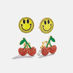Cherry On Top Kids’ Clip-On Earring Set - Cherry On Top